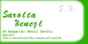 sarolta wenczl business card